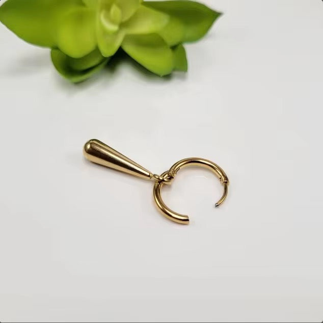 Stålörhängenmed 18K förgyllning 34MM