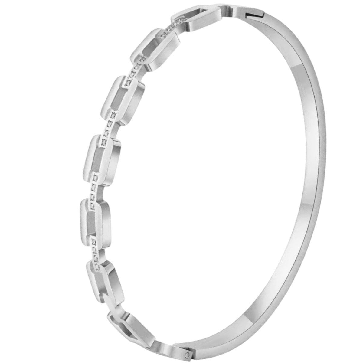 Stålarmband med CZ 6MM