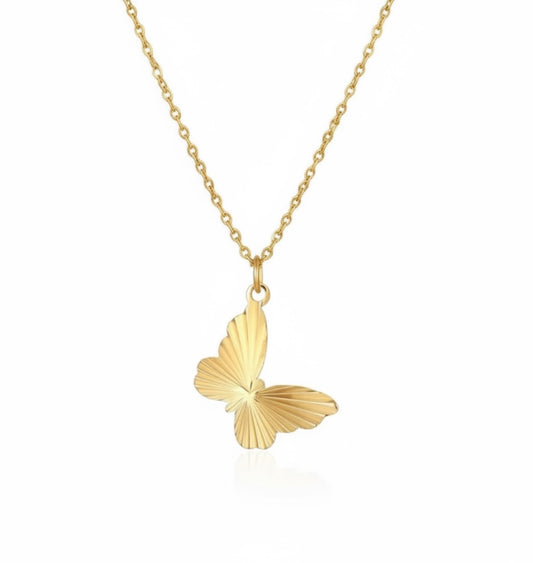 Stålhalsband med 18K förgyllning 40+5 cm