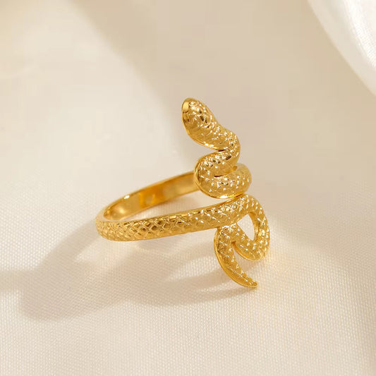 Stålring med 18K förgyllning - Reglerbar