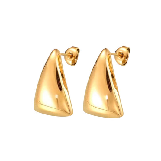 Stålörhängenmed 18K förgyllning 19MM / 12MM