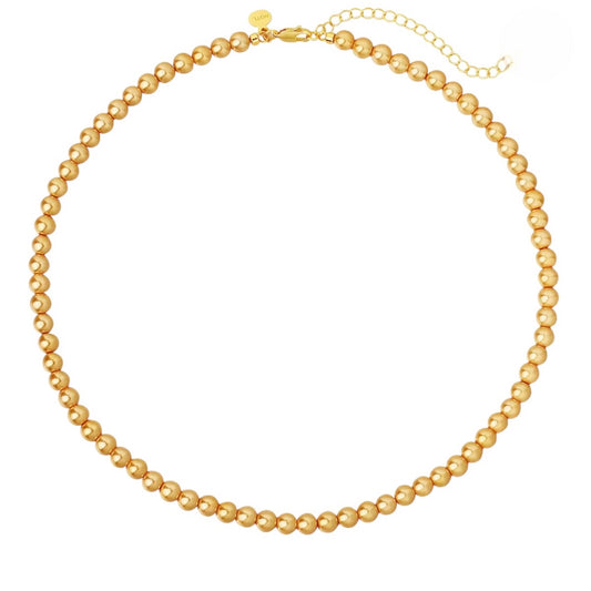 Stålhalsband med 18K förgyllning 36+4 cm