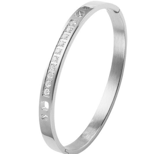 Stålarmband med CZ 6MM