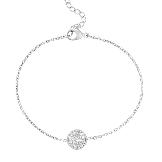 Stålarmband med CZ 15+4 cm