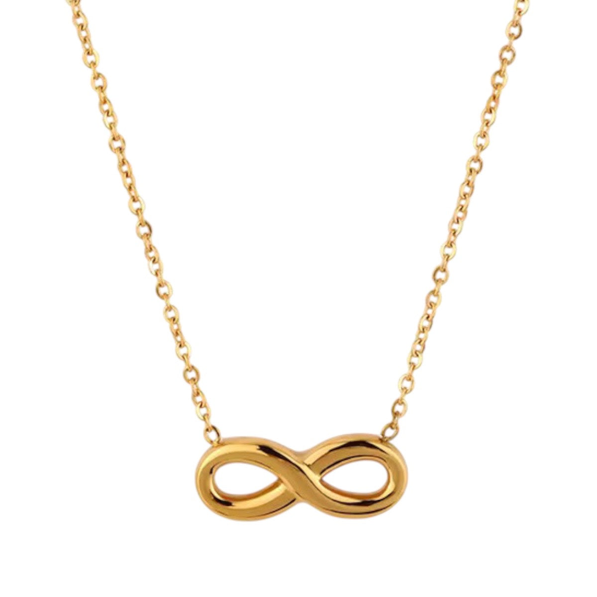 Stålhalsband med 18K förgyllning 40+5 cm