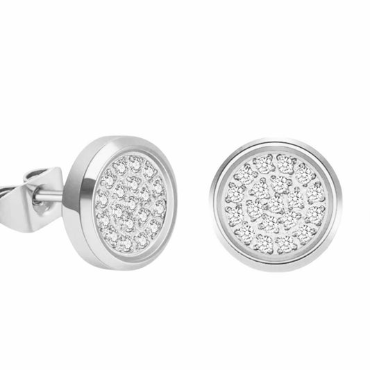 Stålörhängen med CZ