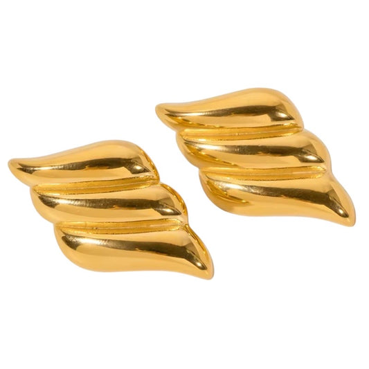 Stålörhängen med 18K förgyllning 25MM / 22MM