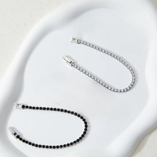 Stålarmband med CZ 17,5 cm (3MM)