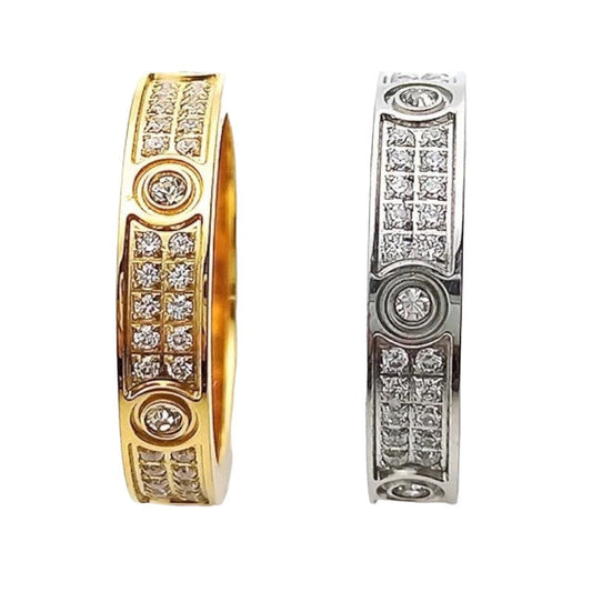 Stålring med CZ (4MM)