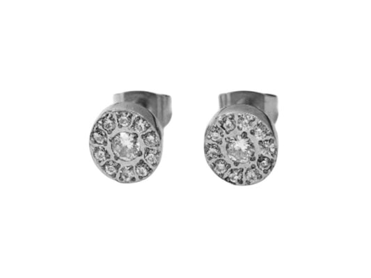 Stålörhängen med CZ 8MM