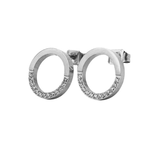 Stålörhängen med CZ 12MM