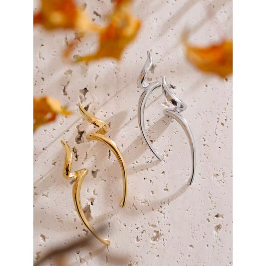 Stålörhängen med 18K förgyllning 49MM / 1,1MM