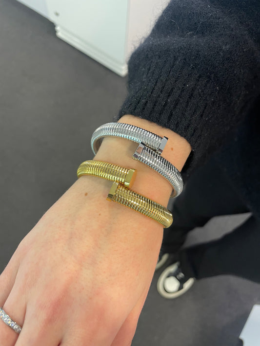 Stålarmband med 18K förgyllning - Flexibelt 10MM / 8MM