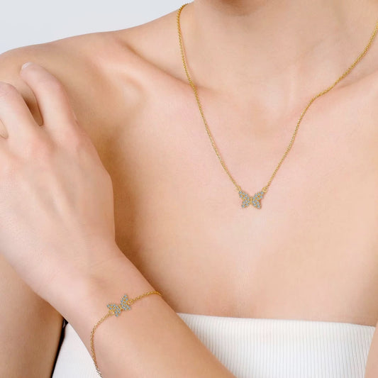 Stålhalsband med CZ 40+5 cm