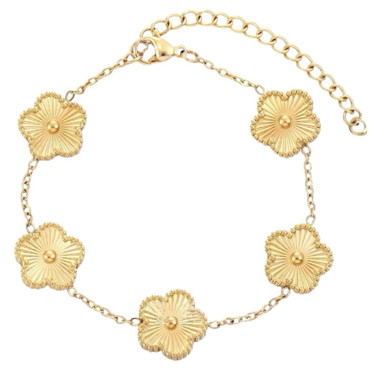 Stålarmband med 18K förgyllning 16,5+5 cm