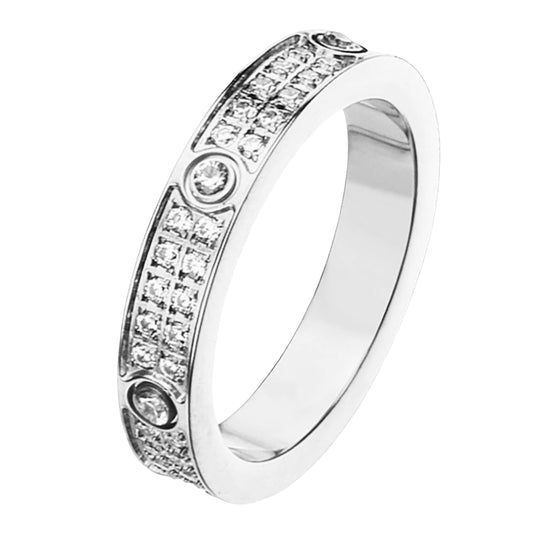 Stålring med CZ (4MM)