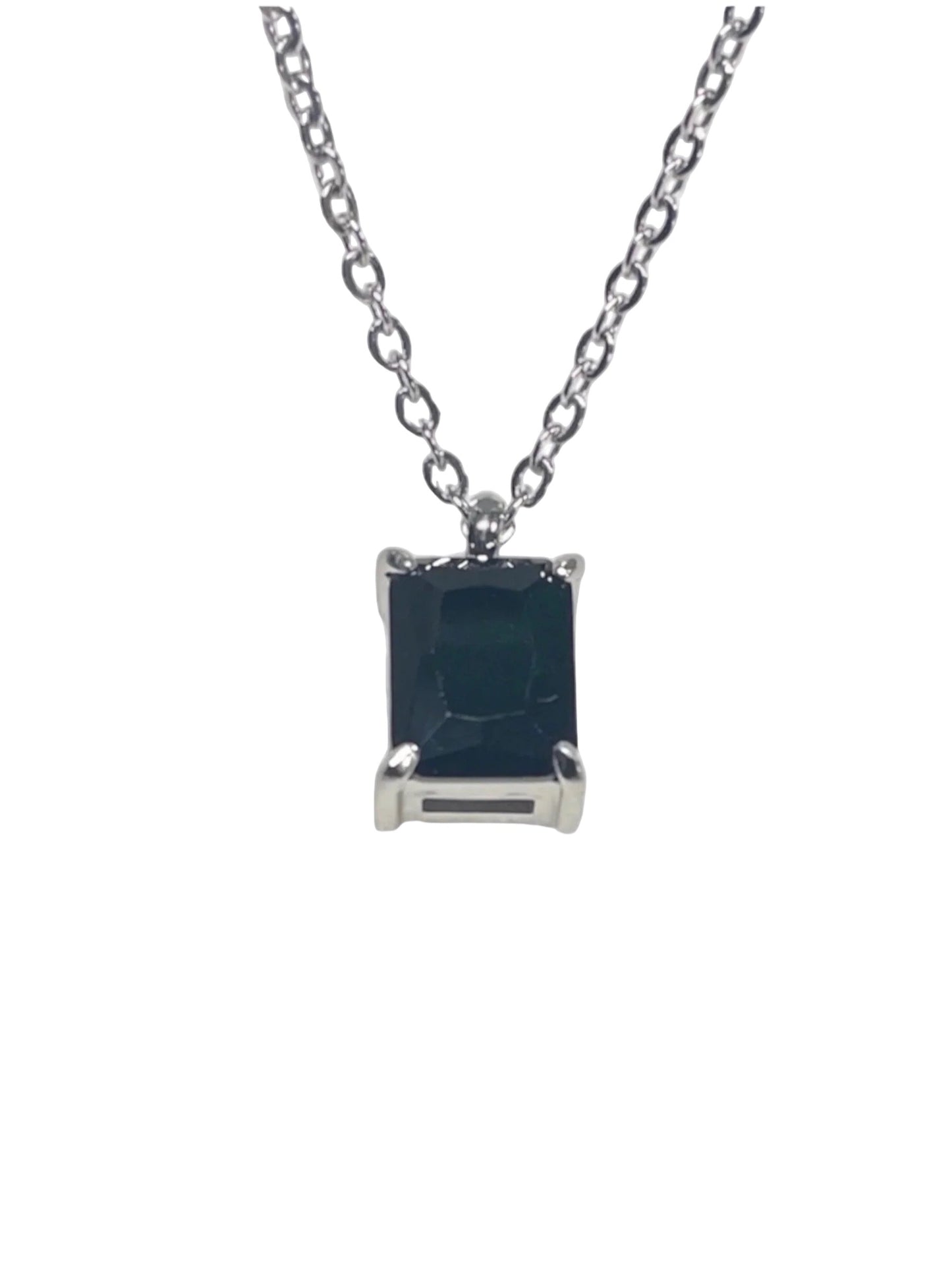 Stålhalsband med CZ 40+5 cm