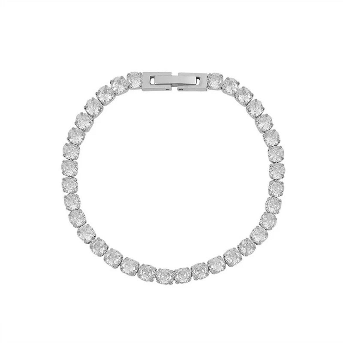 Stålarmband med CZ 16CM / 17CM / 18CM / 19CM (4MM)