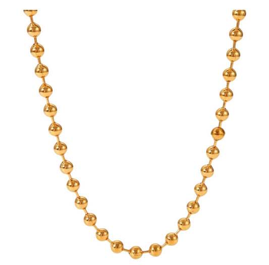 Stålhalsband med 18K förgyllning 10MM / 6MM / 4MM