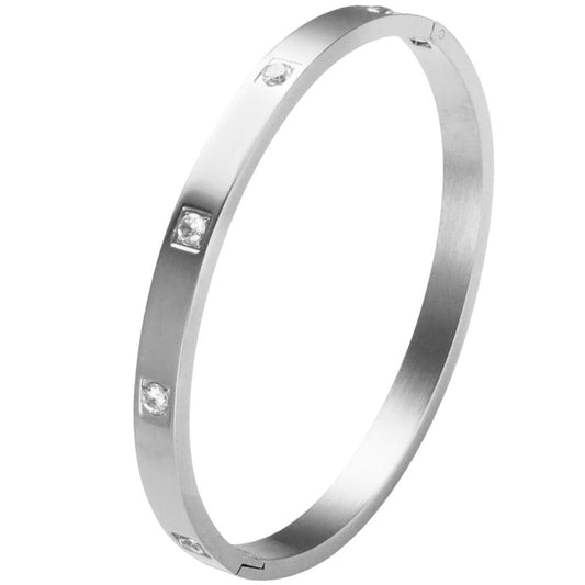 Stålarmband med CZ 6MM