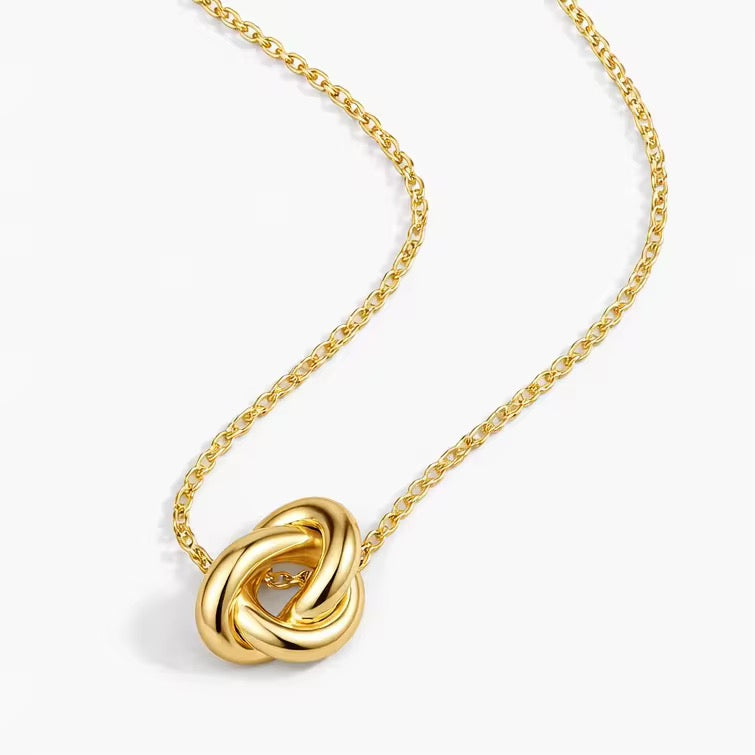 Stålhalsband med 18K förgyllning 40+5 cm