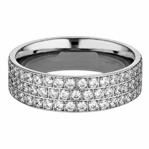 Stålring med CZ (8MM)