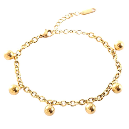 Stålarmband med 18K förgyllning 16+5 cm