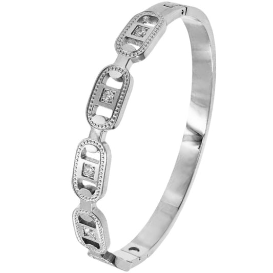 Stålarmband med CZ 8MM