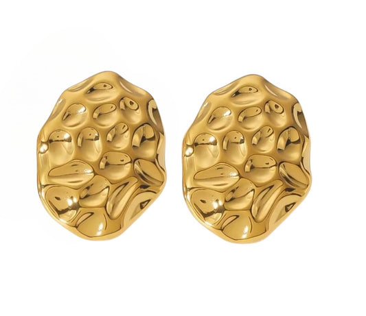 Stålörhängen med 18K förgyllning 25MM / 18,5MM