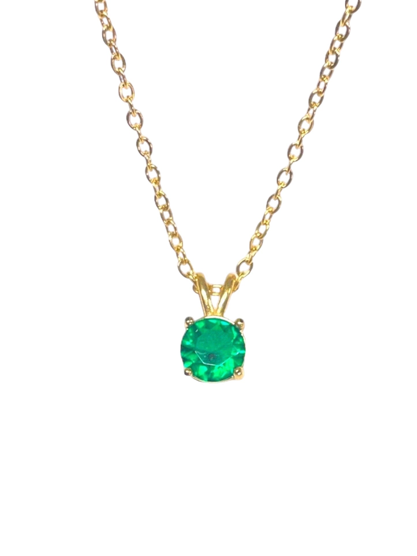 Stålhalsband med 18K förgyllning och CZ 40+5 cm