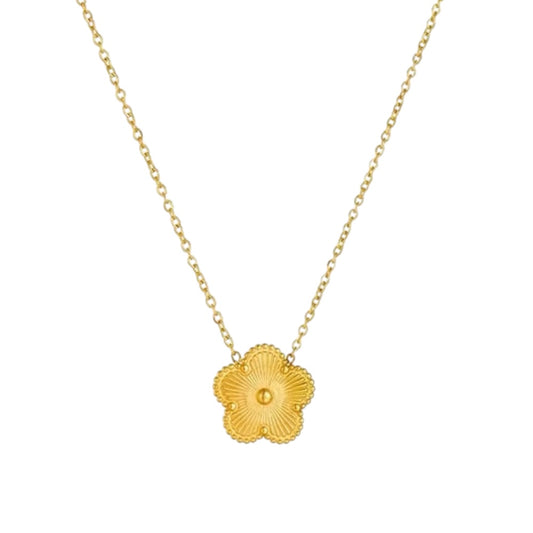 Stålhalsband med 18K förgyllning 40+5 cm