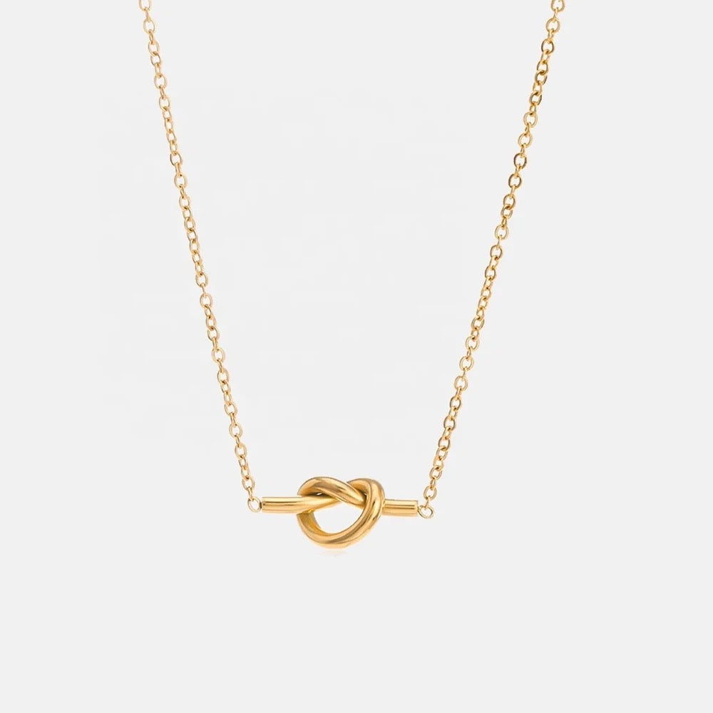 Stålhalsband med 18K förgyllning 42+5 cm