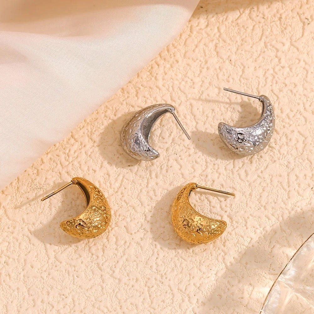 Stålörhängen med 18K förgyllning 20MM / 9,2MM