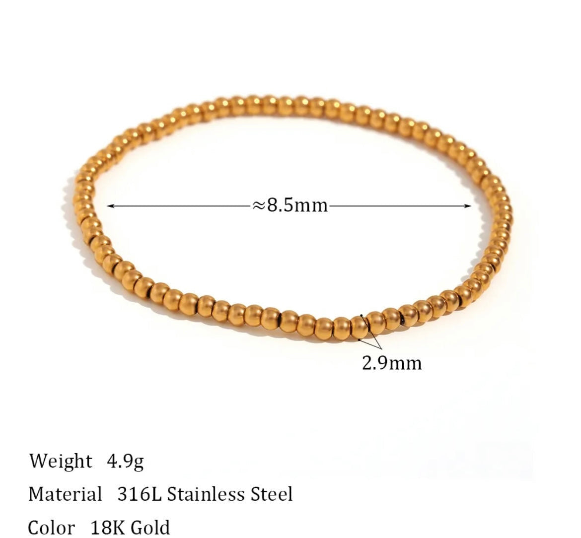 Stålarmband med 18K förgyllning 6MM / 5MM / 4MM / 3MM