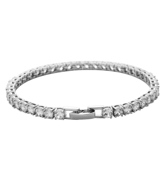 Stålarmband med CZ 16CM / 17CM / 18CM / 19CM (4MM)
