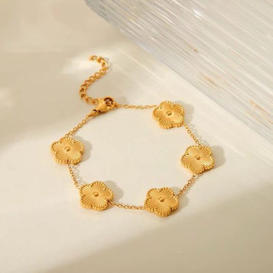 Stålarmband med 18K förgyllning 16,5+5 cm