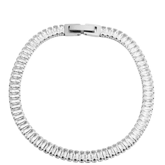 Stålarmband med CZ 19CM / 17CM (6MM)