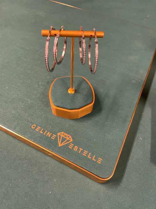 Stålörhängen med CZ 30MM