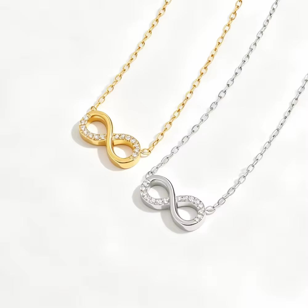 Stålhalsband med CZ 40+5 cm
