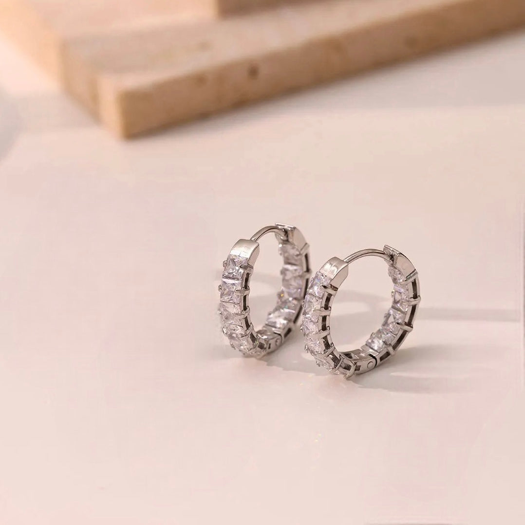 Stålörhängen med CZ 19MM / 4MM