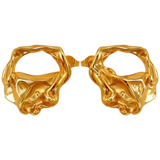 Stålörhängenmed 18K förgyllning 26MM / 25MM