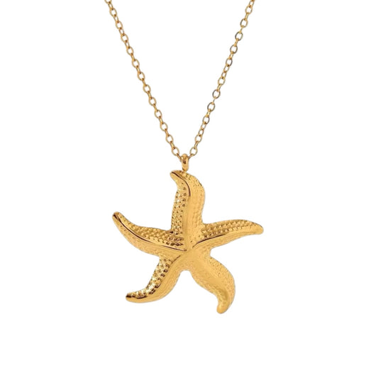 Stålhalsband med 18K förgyllning 40+5 cm