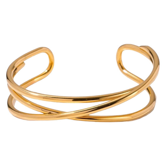 Stålarmband med 18K förgyllning - Reglerbar