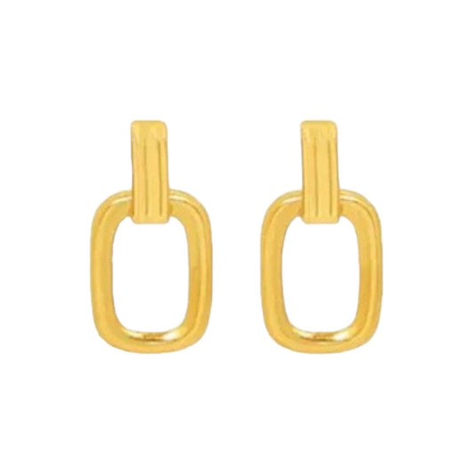 Stålörhängen med 18K förgyllning 20MM
