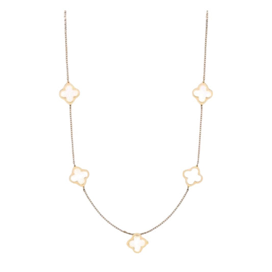 Stålhalsband med 18K förgyllning 41+5 cm