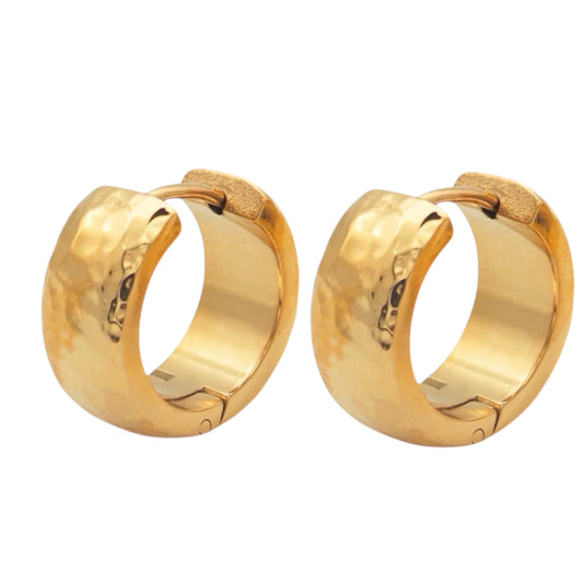 Stålörhängen med 18K förgyllning 17MM / 7MM
