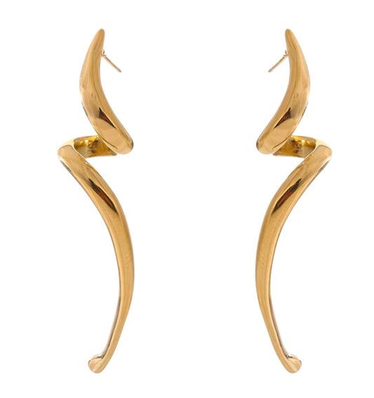 Stålörhängen med 18K förgyllning 49MM / 1,1MM