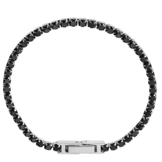 Stålarmband med CZ 17,5 cm (3MM)