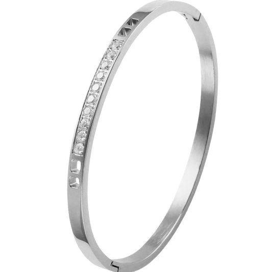 Stålarmband med CZ 4MM