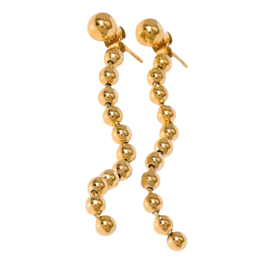 Stålörhängen med 18K förgyllning 67MM / 3MM